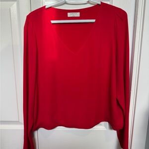 Aritzia Bold Red Long Sleeve Top